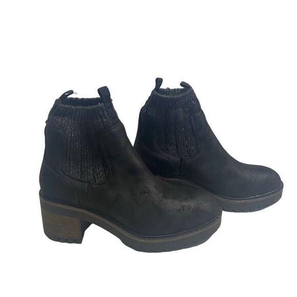 STEVE MADDEN Apollo Women’s Bootie Black Gray Size 7 Round Toe New No Box - Picture 2 of 12